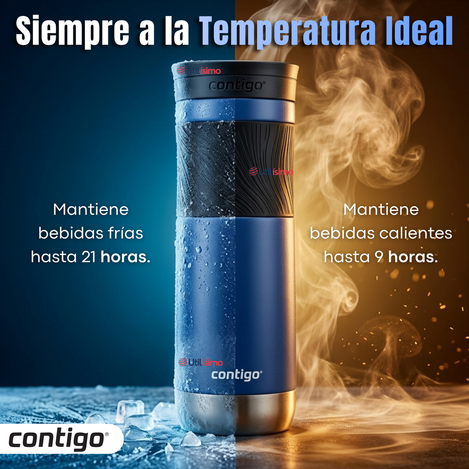 Vaso Termico Contigo Byron Azul 2.0 Snapseal 710 Ml Acero inoxidable