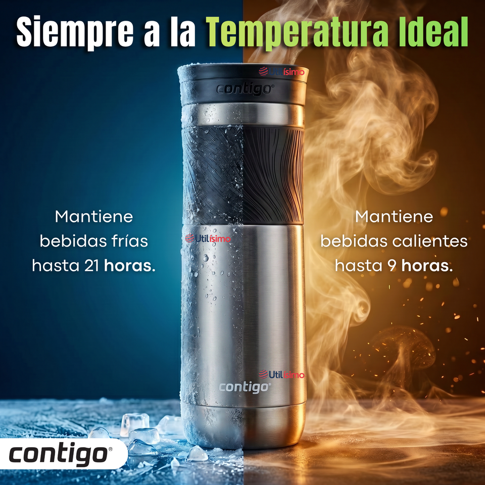 Vaso Térmico Contigo Byron Acero Inoxidable 2.0 Snapseal 710 Ml Plateado