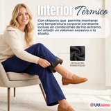 Calza Polar Con Chiporro Palazzo Mujer Elasticada Térmica Azul jeans