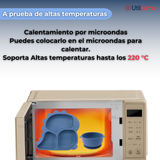 Set De Alimentación Bebé Silicona 5 Piezas Dinosaurio Libre BPA