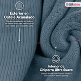 Calza Acanalada Cotelé Polar Con Chiporro Térmica Mujer Elásticada Aquamarine