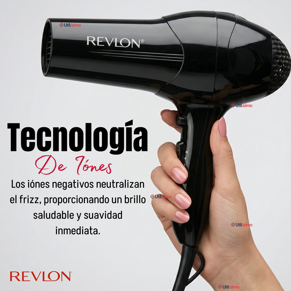Secador De Cabello Control Frizz Revlon 2000W Negro