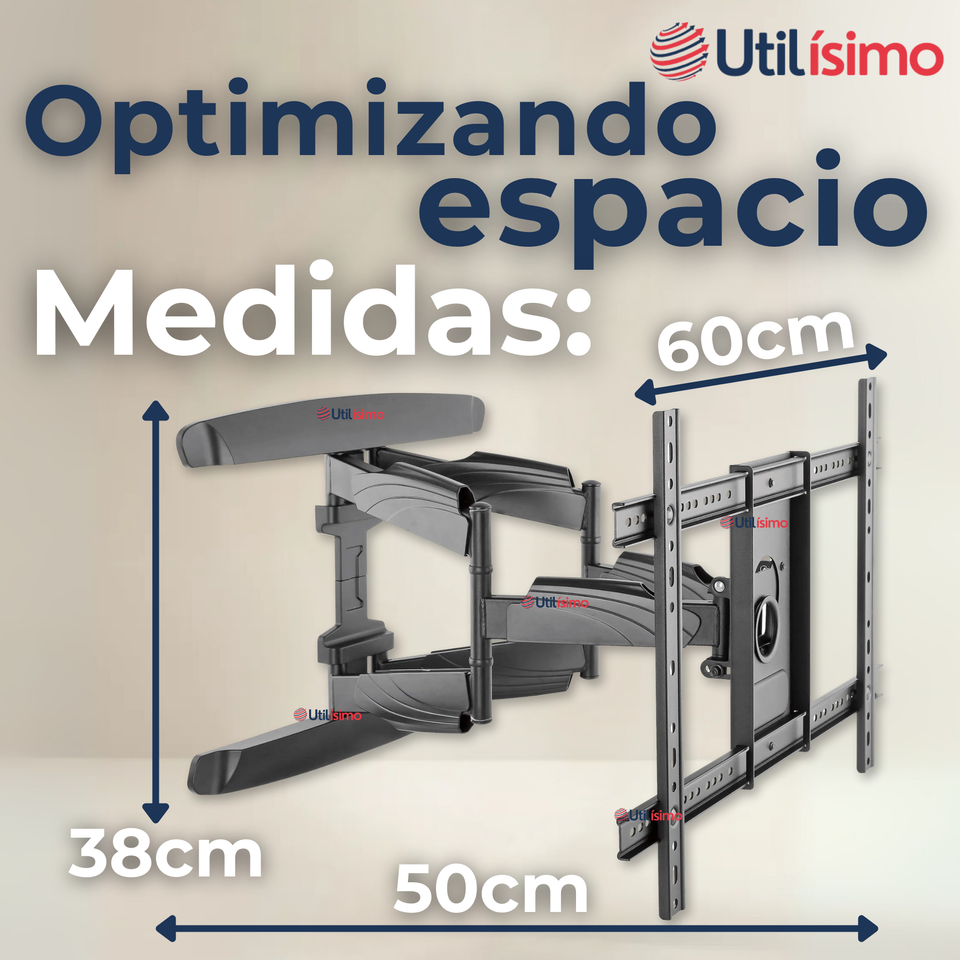 Soporte TV Pared Ajustable 68Kg 55 a 85 Pulgadas 55 60 65 70 75 77 80 82 85