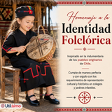 Pack 3 Trajes Típicos Vestidos Mapuche 9 Piezas Niña Fechas Patrias