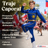 Traje Típico Caporal Azul Danza Tradicional Fiestas Patrias