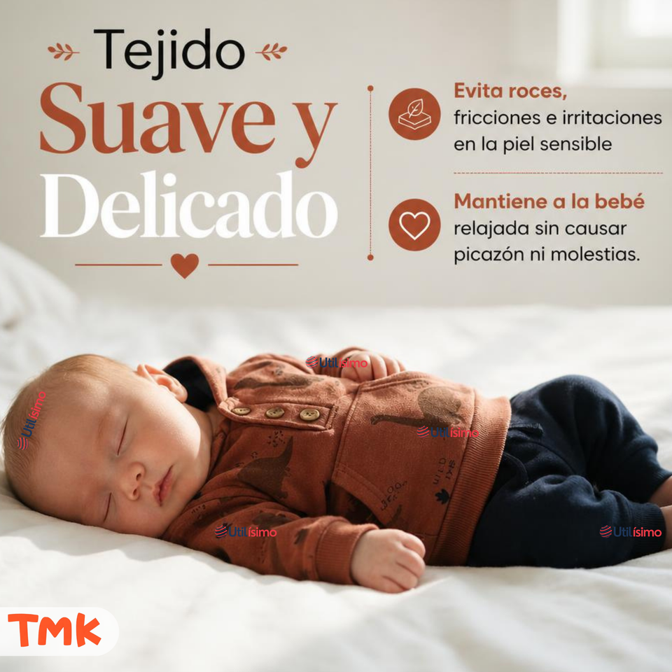 Conjunto 2 Piezas Polerón con Capucha y Pantalón 100% Algodón Bebé Niño Brown Dinosaur