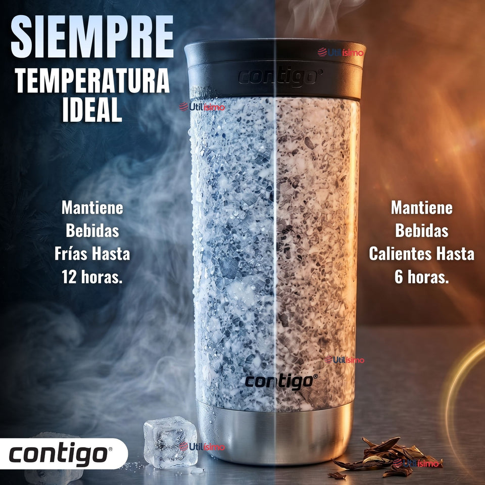 Vaso Mug Huron Couture Specked Slate Vaso Térmico 473 Ml Contigo