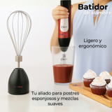 Batidora de inmersión Oster® roja con organizador y accesorios