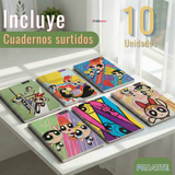 Pack 10 Cuadernos Universitarios Chicas Superpoderosas 100 Hojas Proarte Powerpuff Girls