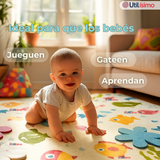 Alfombra Antigolpe Tapete Plegable Reversible para Bebés 200cm Surtido