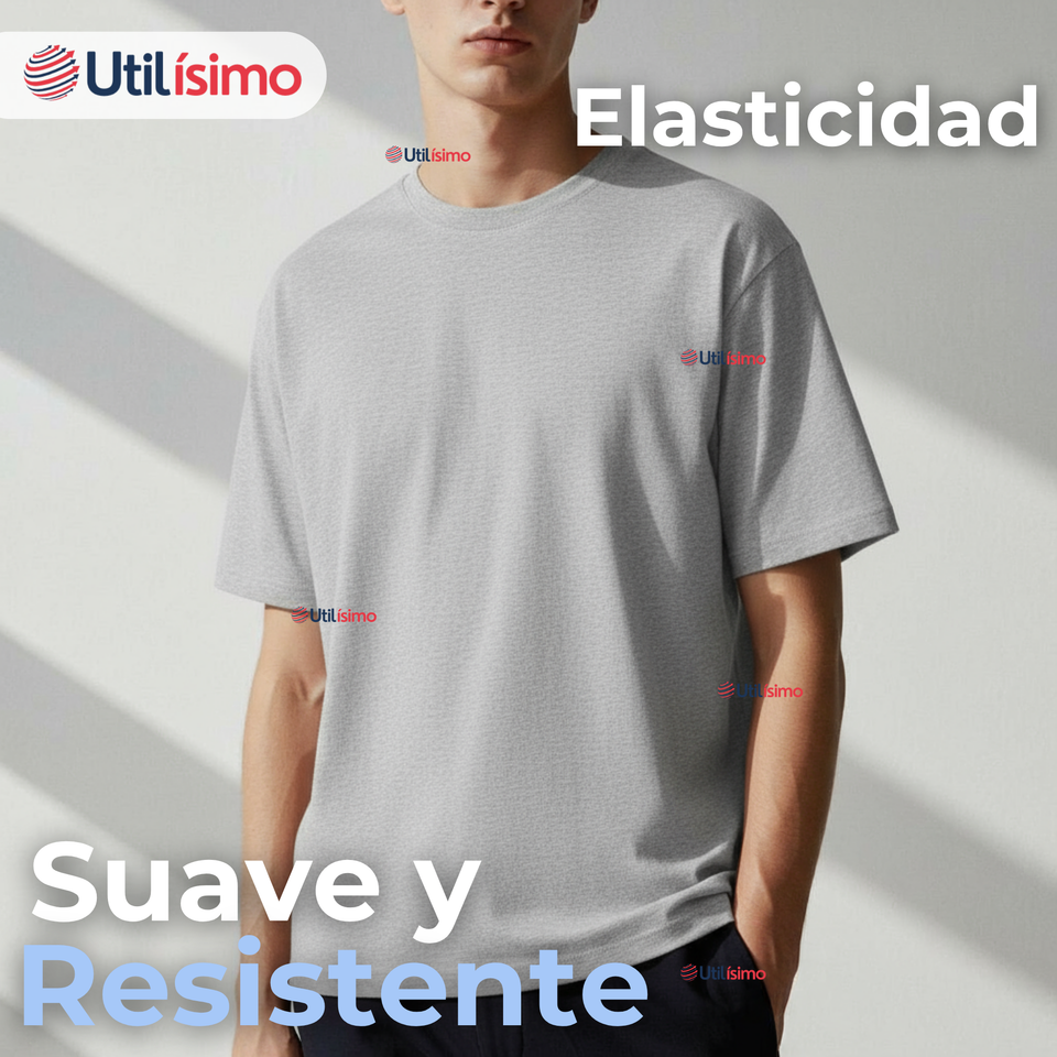 Pack 6 Camisetas Poleras 100% Algodón Básica Lisa Elástica Hombre Colores Surtidos