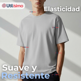 Pack 6 Camisetas Poleras 100% Algodón Básica Lisa Elástica Hombre Colores Surtidos