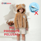 Chaqueta Polar con Capucha Niño Animalitos Cafè