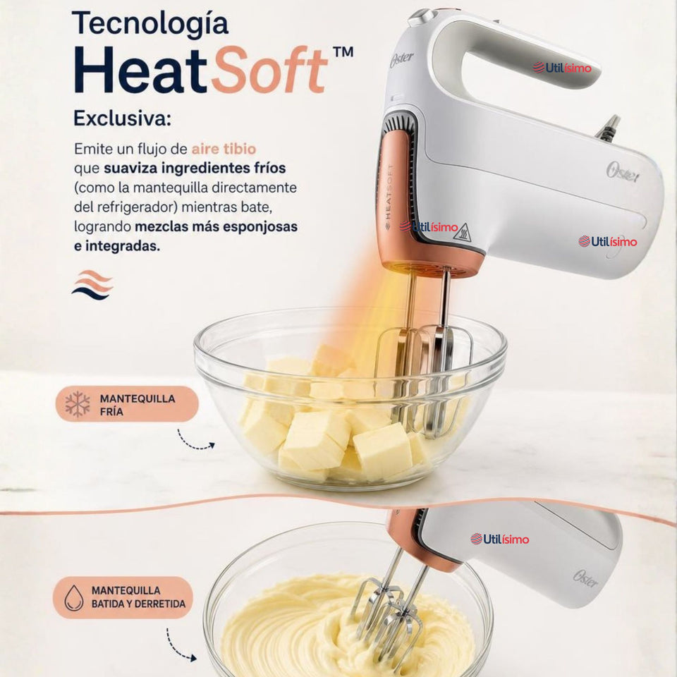 Batidora de mano Oster® tecnología HeatSoft™ FPSTHMAMR