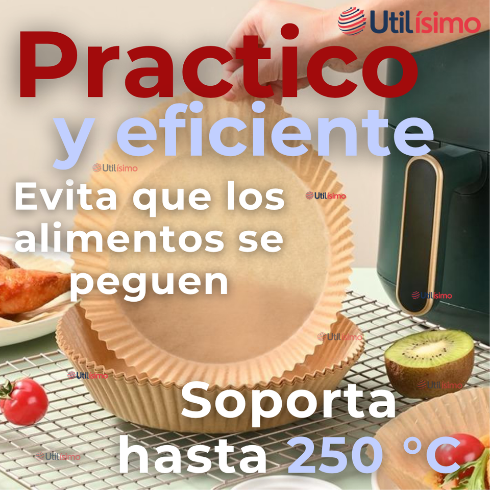 Kit De 100 Unidades Forros Desechables Antiadherentes Papel Para Freidora De Aire