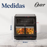 Freidora de aire Oster®, Dual Flex, 11 L de capacidad, negro, CKSTAF11MCDDF
