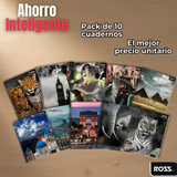 Pack 10 Cuadernos Universitario Animal & Places Ross 7mm 100 hojas Diseños Surtidos