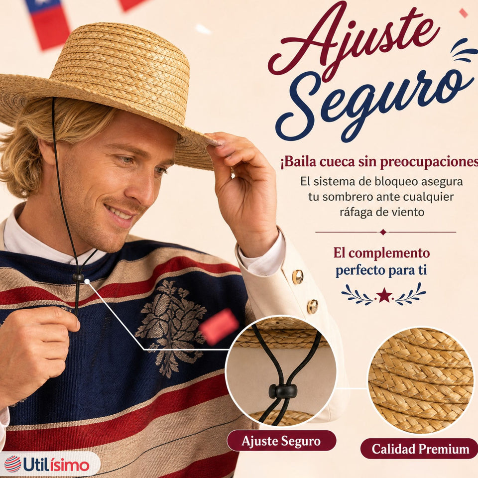 Sombrero Chupalla Huaso Tradicional Fiestas Patrias
