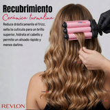 Onduladora De Pelo Revlon Waver Jumbo De 3 Barriles 120W Rosa