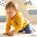 Conjunto 2 Piezas Buzo Pantalón Y Polerón De Algodón Amarillo Bebé Niño
