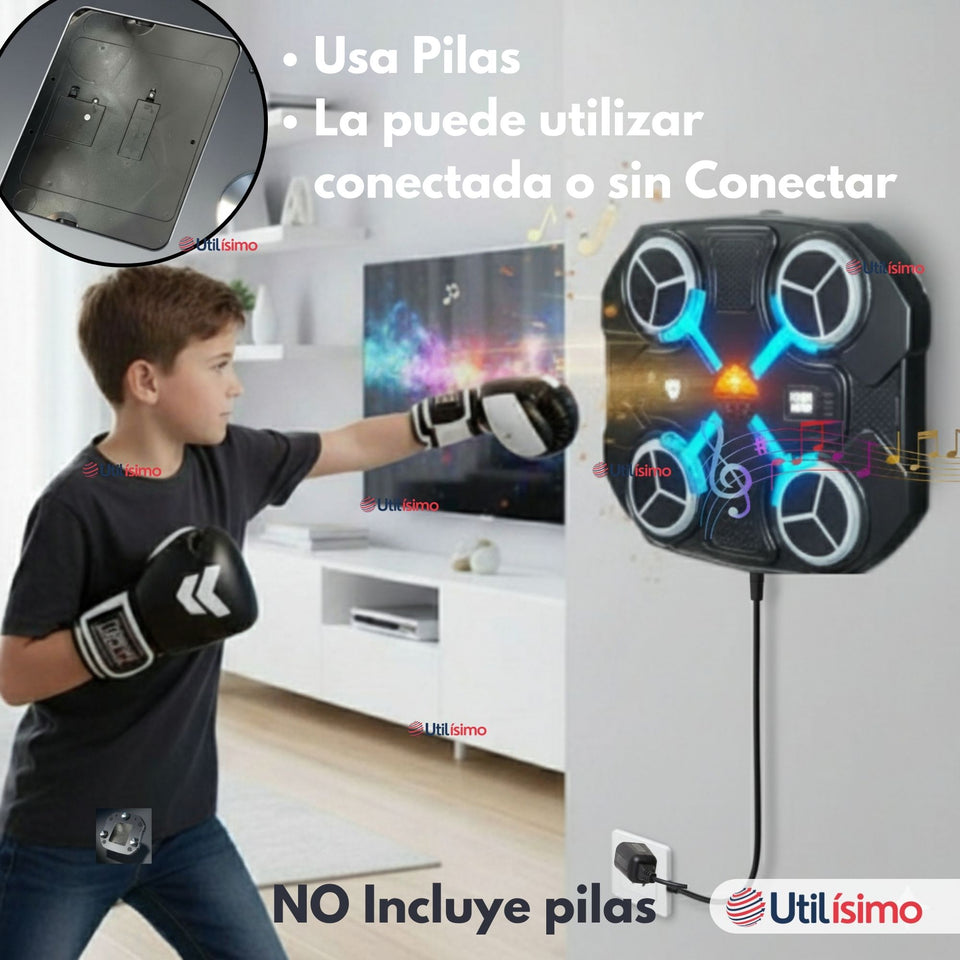 Maquina De Boxeo Musical Para Niños Bluetooth Entrenamiento Inteligente