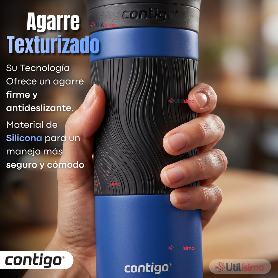 Vaso Termico Contigo Byron Azul 2.0 Snapseal 710 Ml Acero inoxidable