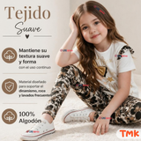 Conjunto 2 Piezas Camiseta y Pantalón 100% Algodón Niña Tedmimak Golden Magic