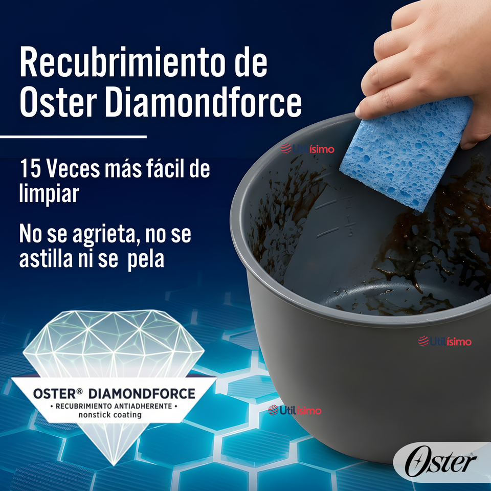 Multiolla turbo Oster®, 5.7 litros de capacidad DiamondForce CKSTPCECT57DF 1400W