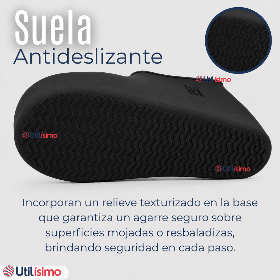 Pack 3 Pares Fundas Cubre Zapatos Negro Impermeable Surtidas Silicona Antideslizante
