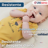 Pack 5 Bodys Niño Manga Corta Tedmimak 100% Algodón Baby Tiger