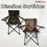Silla Plegable De Playa Camping Picnic Con Portavaso Diseños Surtidos