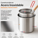 Olla Freidora Multiusos 3 en 1 Capacidad 3.5L Acero Inoxidable