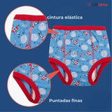 Pack 3 Calzón Calzoncillo Entrenamiento Algodón Absorbente Transpirable Cintura Elástica