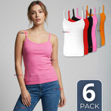 Pack 6 Camisetas Poleras Pabilo Básica Lisa Transpirable Mujer Colores Surtidos