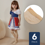 Pack 6 Pantys Primera Capa Ballerina Color Piel Para Niñas Fiestas Patrias