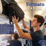 Mochila Multifuncional Ejecutiva Escolar Viaje Cabina Impermeable Resistente Notebook 46cm Negro 23L