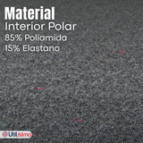 Calza Lola Polar Térmica Sin Costura Tiro Alto Elasticada Negra