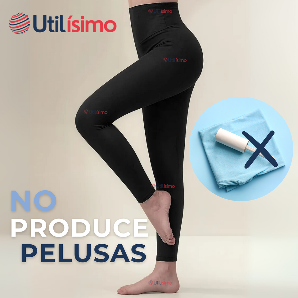 Calza Leggings Con Brillo Polar Tiro Alto Mujer