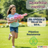 Pistola Lanza Agua Dinosaurio Color Rosado Juguete 40cm Niña