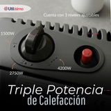 Estufa Hibrida Gas Eléctrica Plegable Con Accesorios 5kg A 15kg  GLP - Eficiencia Energética Clase A