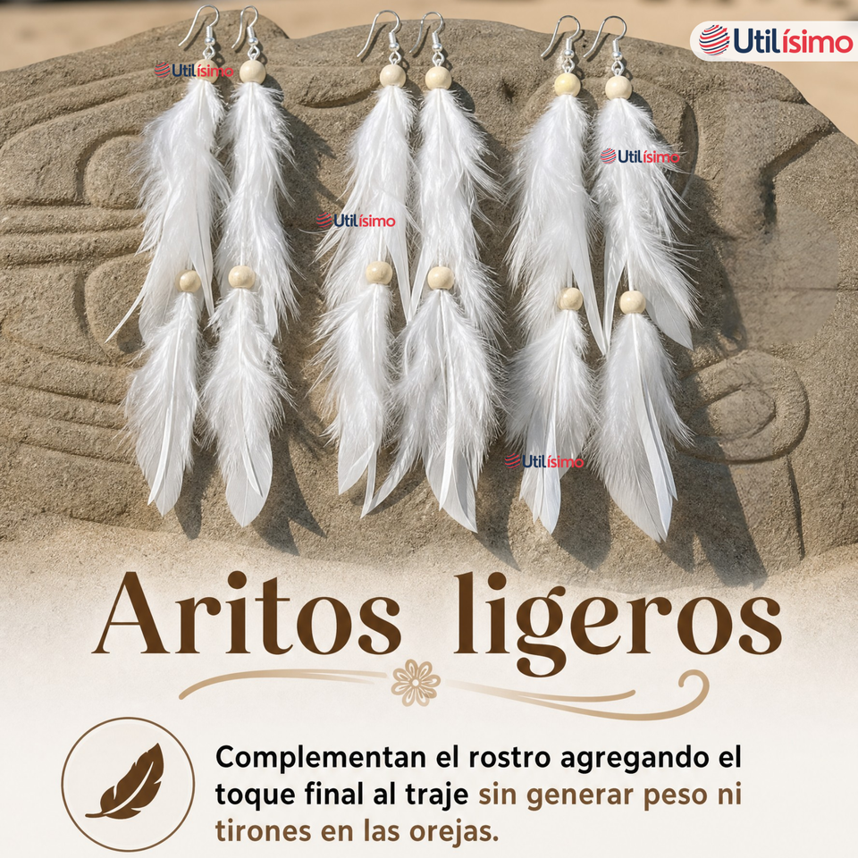 Pack 3 Set Accesorios Pascuenses 3 Piezas Collar Aretes Corona Fechas Patrias
