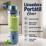 Oster Licuadora Portátil, GoMAX, 590 ml de Capacidad, para Smoothies, Azul, BLSTGFP-MH20-000