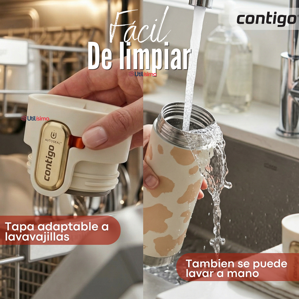 Vaso Térmico Contigo 473ml West Loop 3.0 Ally Love Acero Inoxidable Oatmilk