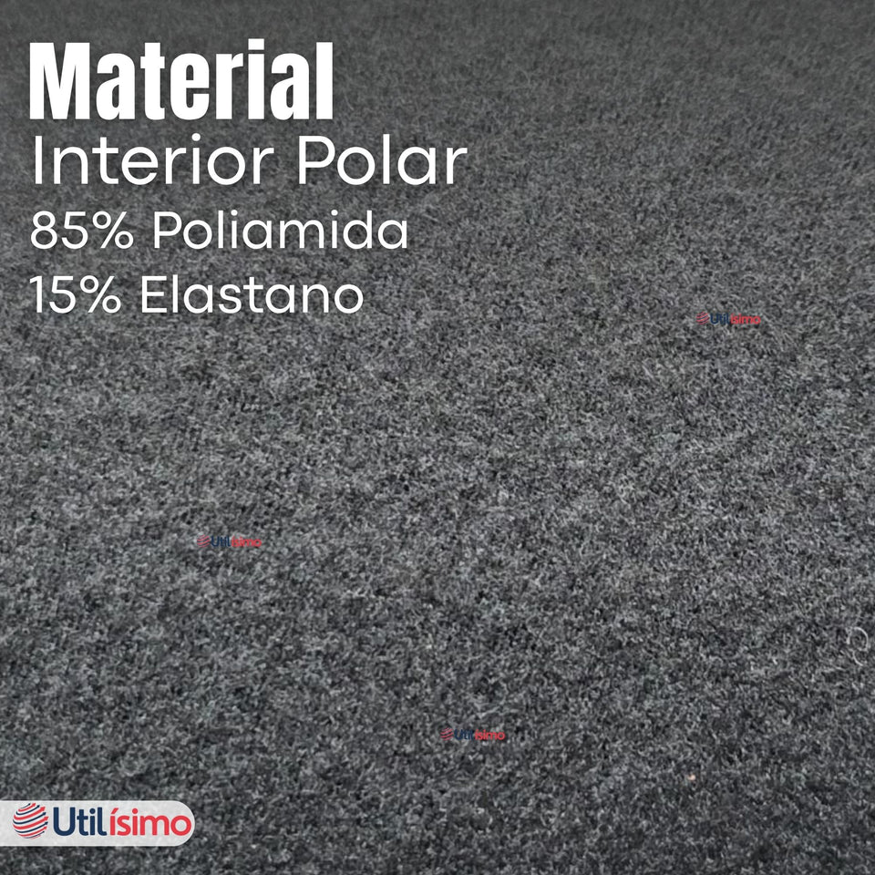 Calza Lola Polar Térmica Sin Costura Tiro Alto Elasticada Azul Marino