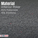 Calza Lola Polar Térmica Sin Costura Tiro Alto Elasticada Azul Marino