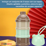 Dispensador De Alimentos Portátil Multicapa Libre de BPA  Bebés Niño Niña