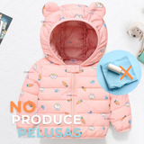 Parka Térmica Con Capucha Y Orejitas Estampado Conejito Niña