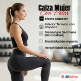 Pack 3 Calzas Lola Reductoras Sin Costura Tiro Alto Interior Con Polar