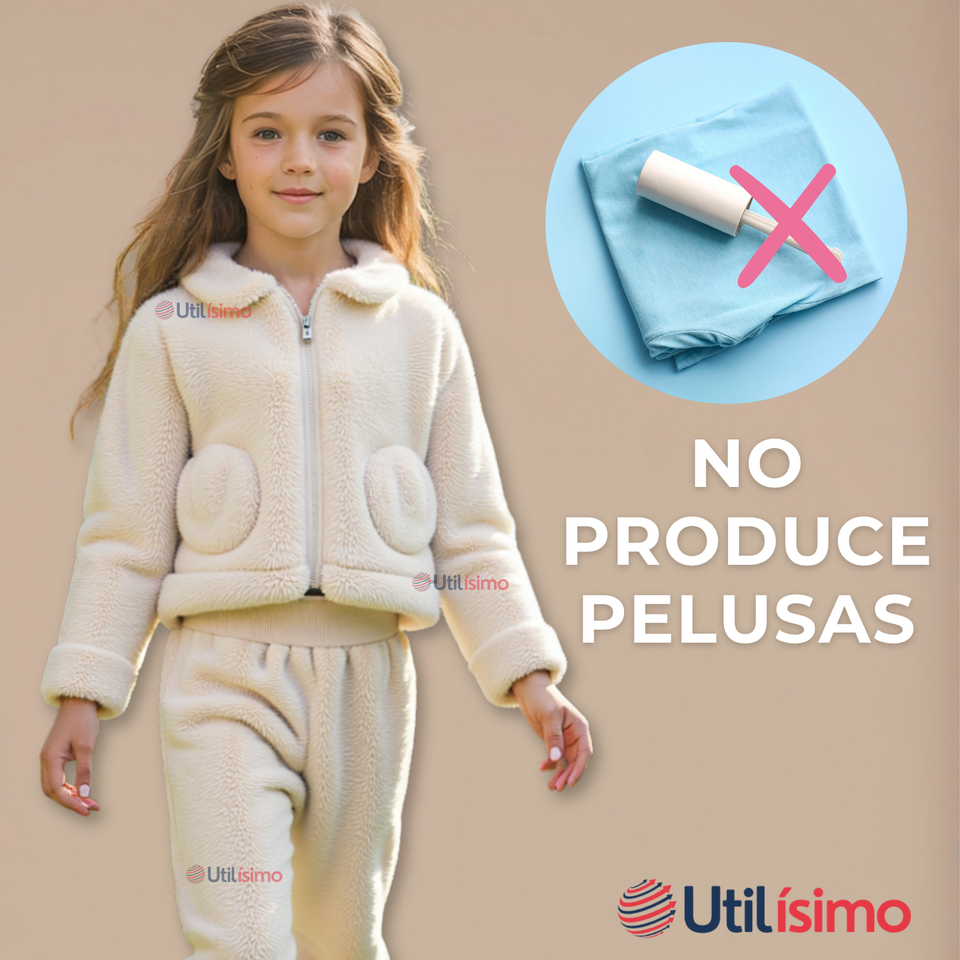 Conjunto Frizado Polar 2 Piezas Niña Blanco