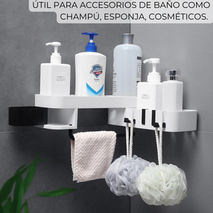 Organizador Esquinero Ajustable Multiuso para Baño y Cocina